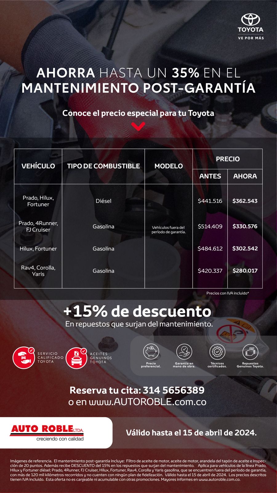 Campaña posgarantía abril 2024